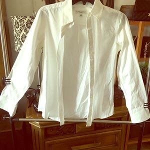 White button up blouse
